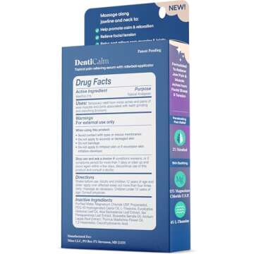 DentiCalm Soothing Pain Relief for Teeth Grinding and Jaw Clenching (Bruxism), for Jaw, Head and Nec...