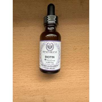 Benevolent Liquid Biotin 15000 mcg with Coconut Oil