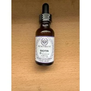 Benevolent Liquid Biotin 15000 mcg with Coconut Oil