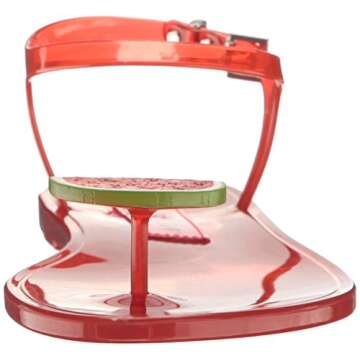 Katy Perry Women's The Geli Flat Sandal - Watermelon Design, Size 7