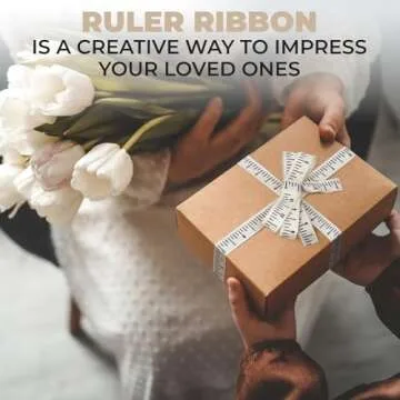 CraftyCrocodile Teacher Crafting Ribbon - Measuring Ribbon for Crafts and Gifts - School Ruler Ribbo...