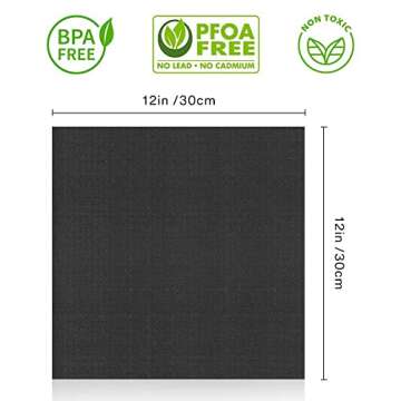 BRIKINTE 4 Pack Air Fryer Liners for Ninja Air Fryer, Non-stick Reusable Air Fryer Oven Liners Air Fryer Accessories for Ninja Toaster Oven Ninja Foodi SP101 SP201 SP301