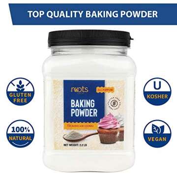 Roots Circle Baking Powder | Gluten-Free All-Purpose Leavening Agent For Cooking and Baked Goods, De...