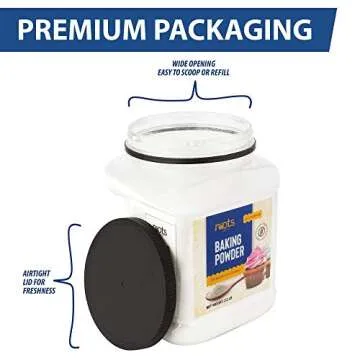 Roots Circle Baking Powder | Gluten-Free All-Purpose Leavening Agent For Cooking and Baked Goods, Desserts, Breads, & Cake | Vegan & Kosher-Safe | 2lb [35oz] Airtight Bulk Container