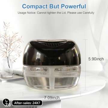 ap airpleasure Purifier Air Washer, Air Fresher Aroma Diffuser for Home, Office, Air Purifier with Night Light (Black)