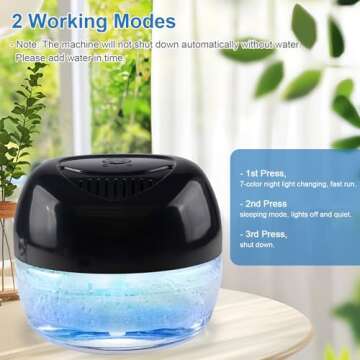 ap airpleasure Purifier Air Washer, Air Fresher Aroma Diffuser for Home, Office, Air Purifier with Night Light (Black)