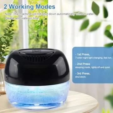 ap airpleasure Purifier Air Washer, Air Fresher Aroma Diffuser for Home, Office, Air Purifier with Night Light (Black)