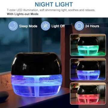 ap airpleasure Purifier Air Washer, Air Fresher Aroma Diffuser for Home, Office, Air Purifier with Night Light (Black)