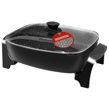 Elite Gourmet EG-6203# Extra Deep Electric Skillet - 10.5Qt, Non-Stick, Dishwasher Safe