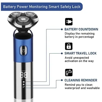 HIENA PRO Electric Shaver Waterproof Rotary Shaver for Men