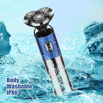 HIENA PRO Electric Shaver Waterproof Rotary Shaver for Men