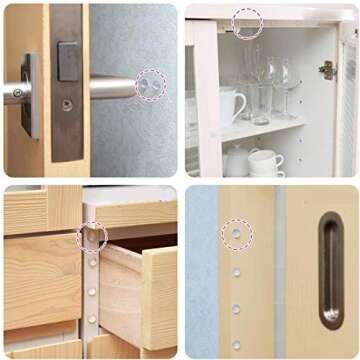 Cabinet Bumpers Clear Rubber Dots Tiny Drawer Bumpers
