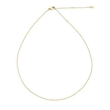 Delicate Adjustable 18k Gold Plated Thin Chain Choker Necklace