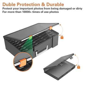 Durable 4x6 Photo Storage Organizer with Extra Cases