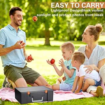 Durable 4x6 Photo Storage Organizer with Extra Cases