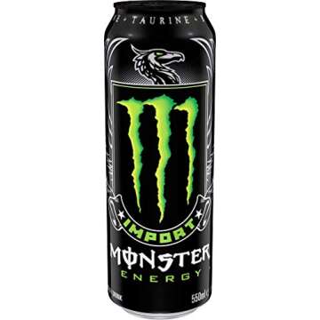 Monster Energy Import, Energy Drink, 18.6 Ounce (Pack of 12)