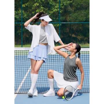 BALEAF Women's Versatile Tennis Golf Skirts with Pockets