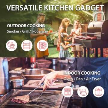 Wireless Meat Thermometer with Bluetooth for Grilling