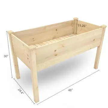 BIRASIL Elevated Garden Bed for Vegetables and Flowers
