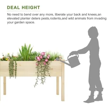 BIRASIL Elevated Garden Bed for Vegetables and Flowers