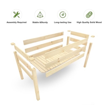 BIRASIL Elevated Garden Bed for Vegetables and Flowers