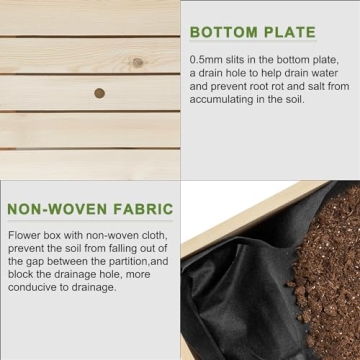 BIRASIL Elevated Garden Bed for Vegetables and Flowers