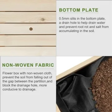 BIRASIL Elevated Garden Bed for Vegetables and Flowers