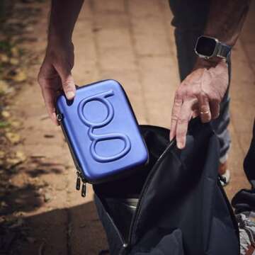 Glucology Diabetes Plus Diabetic Organizer | Extra Convenient Storage for Insulin, Glucometer, and Accessories | Essential Travel Kit for Comprehensive Diabetes Management (Blue, Plus)