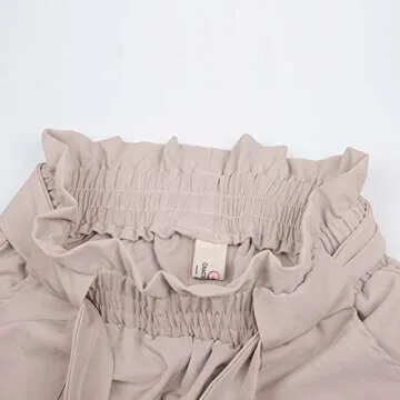 GRACE KARIN Women's Cropped Paper Bag Waist Pants with Pockets