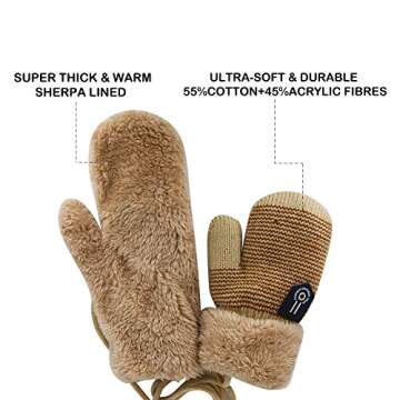 Stylish ORVINNER Baby Winter Mittens for Toddlers