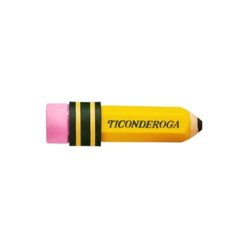 TICONDEROGA Pencil Shaped Erasers, 3-Pack for All Ages