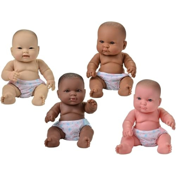 Constructive Playthings 10 Inch Huggable Multi-Cultural Baby Dolls, Multi-Ethnic Social Emotional Le...