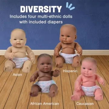 Huggable Multi-Cultural Baby Dolls for Kids - Set of 4