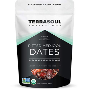 Organic Pitted Medjool Dates by Terrasoul – Sweet, Soft & Nutritious