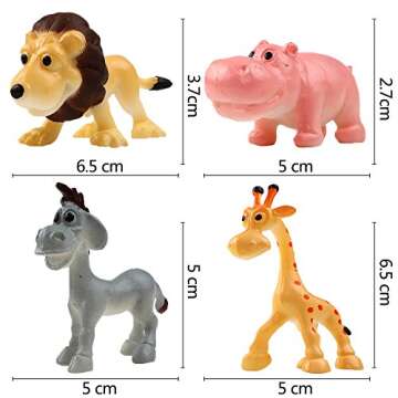 Funcorn Toys 24 Pack Mini Wild Animal Figures for Kids