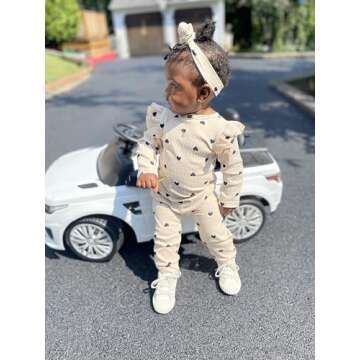 Fullfamous Infant Baby Girl Clothes Outfits,Fall Winter Romper Christmas Clothing Set 9-12 months Ec...