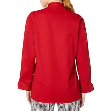 Uncommon Threads Unisex Rio Chef Coat in Red – Effortless Style for Culinary Creatives