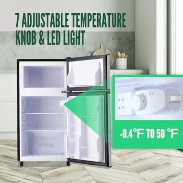 WANAI Mini Fridge with Freezer for Offices and Dorms