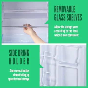 WANAI Mini Fridge with Freezer for Offices and Dorms