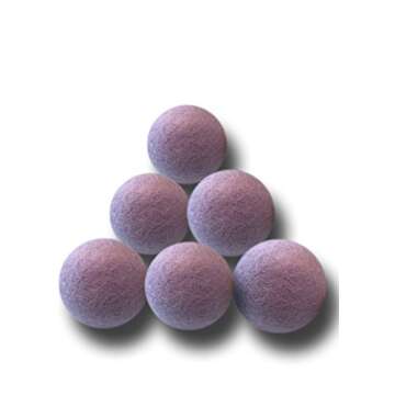 Woolzies Wool Dryer Balls Organic Big Wool Spheres Best Fabric Softener | 6-Pack XL Dryer Balls for ...