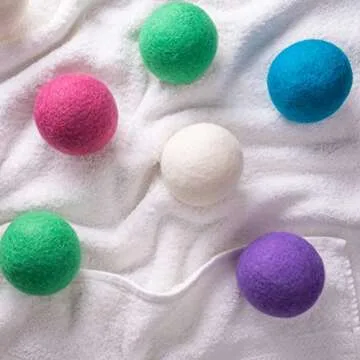 Woolzies Wool Dryer Balls Organic Big Wool Spheres Best Fabric Softener | 6-Pack XL Dryer Balls for Laundry is Made with New Zealand Wool | Use Laundry Balls for Dryer with Essential Oils (Lavender)