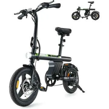 isinwheel U1 Electric Bike for Adults 750W Peak Motor, 20 mph Folding Ebike, 14" Adults Electric Bicycles with Smart Uphill, 280.8Wh Battery, 25 Miles PAS Range, Mini E Bikes for Adults and Teens