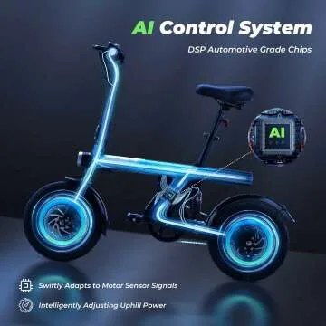 isinwheel U1 Electric Bike for Adults 750W Peak Motor, 20 mph Folding Ebike, 14" Adults Electric Bicycles with Smart Uphill, 280.8Wh Battery, 25 Miles PAS Range, Mini E Bikes for Adults and Teens