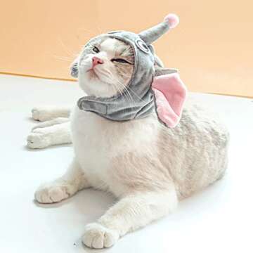 Leasote Elephant Pet Hat for Dogs and Cats, Adorable Costume