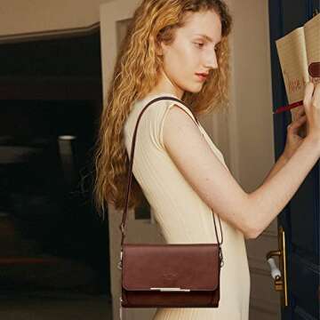 Roulens Small Crossbody Bag for Women,Cell Phone Purse Women's Shoulder Handbags Wallet Purse with C...