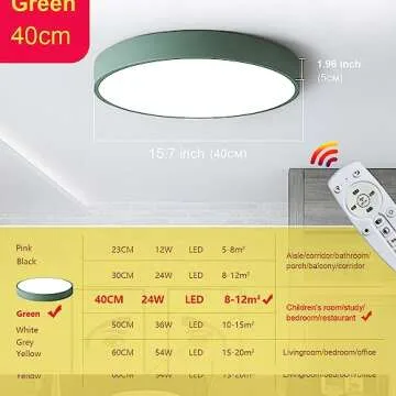 Dimmable DELIPUSHI LED Ceiling Light for Modern Homes