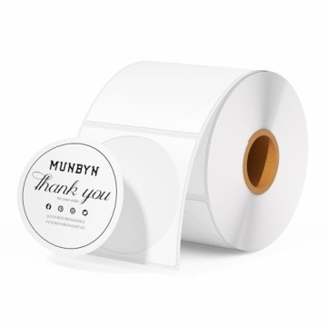 MUNBYN 2 Inch Circle Thermal Sticker Labels for Business
