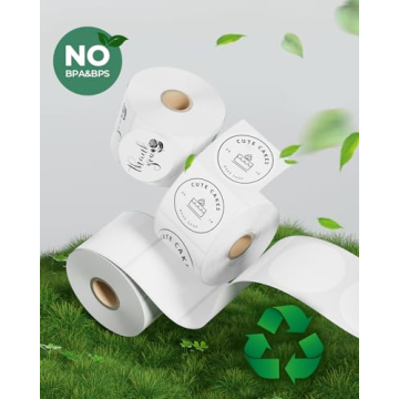MUNBYN 2 Inch Circle Thermal Sticker Labels for Business