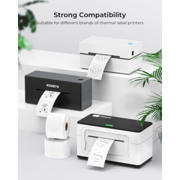 MUNBYN 2 Inch Circle Thermal Sticker Labels for Business