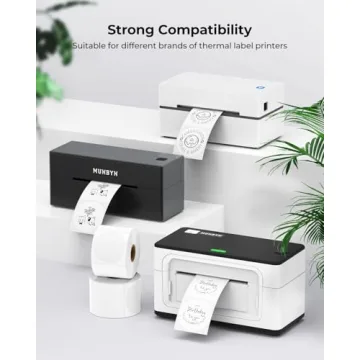 MUNBYN 2 Inch Circle Thermal Sticker Labels for Business